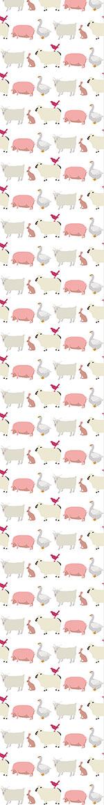 patterned-wallpaper-animals-in-single-file