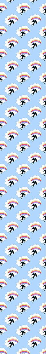 patterned-wallpaper-flying-swallow-and-rainbow