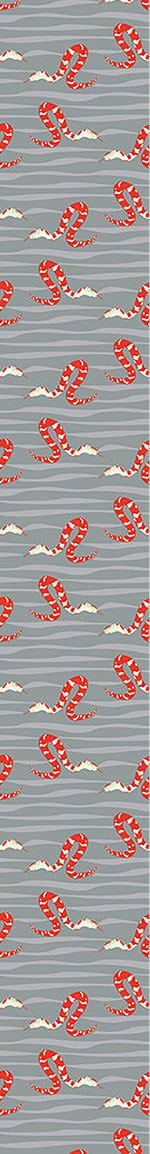 patterned-wallpaper-water-snakes-red