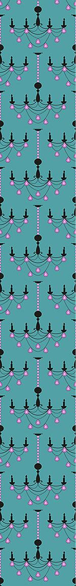 patterned-wallpaper-crystal-chandelier