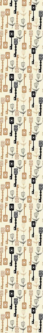 patterned-wallpaper-keys-and-flowers