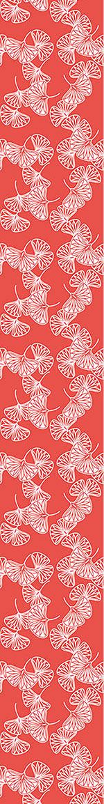 patterned-wallpaper-ginkgo-red