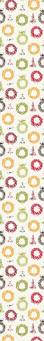 patterned-wallpaper-nostalgic-christmas-wreaths