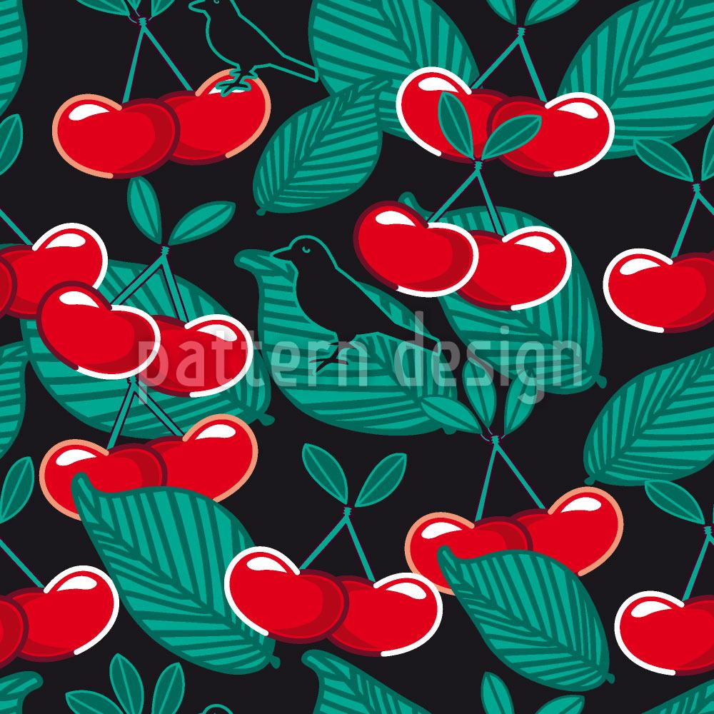 patterned-wallpaper-birds-in-the-cherry-garden