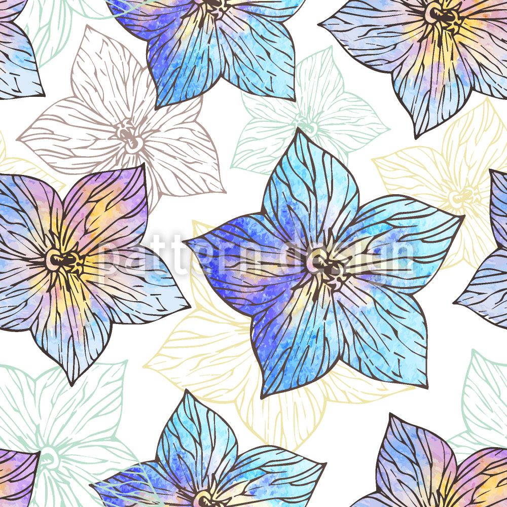 patterned-wallpaper-watercolor-hibiscus