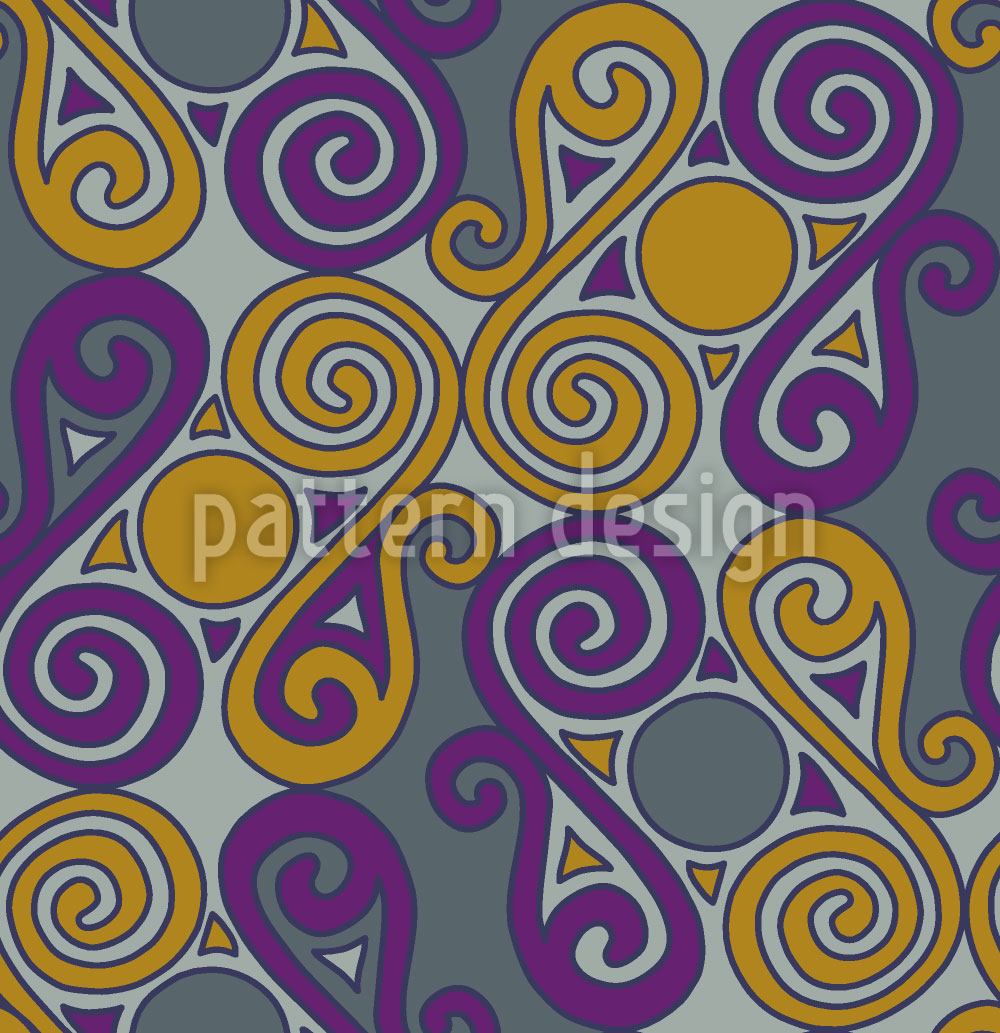 patterned-wallpaper-cucuteni-spirals-grey