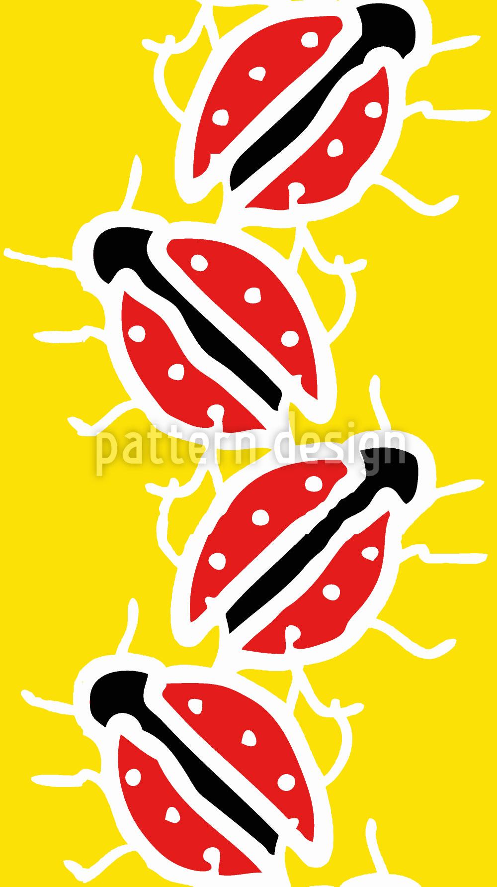 patterned-wallpaper-climbing-ladybugs