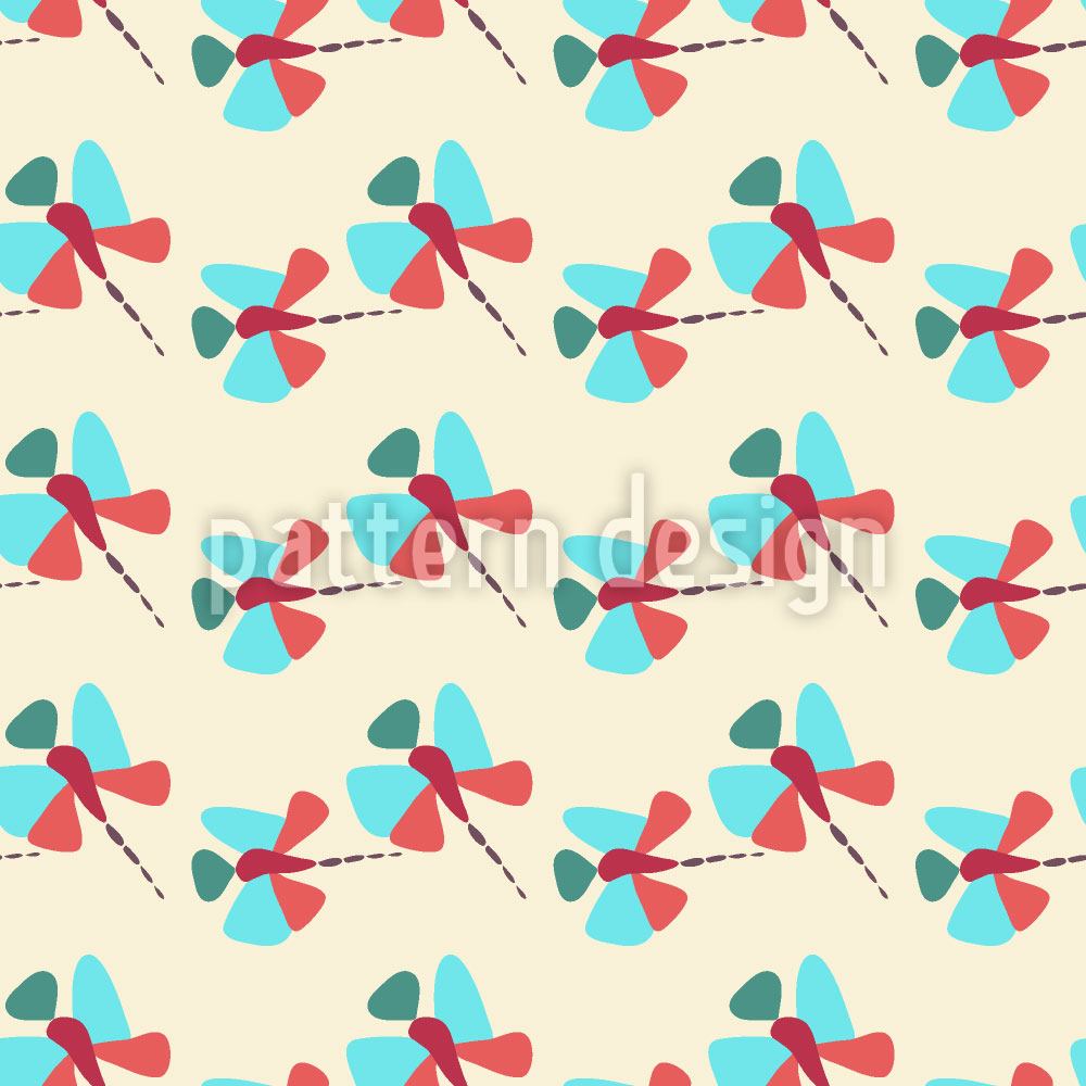 patterned-wallpaper-dragonfly