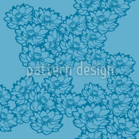 patterned-wallpaper-water-lilies-blue