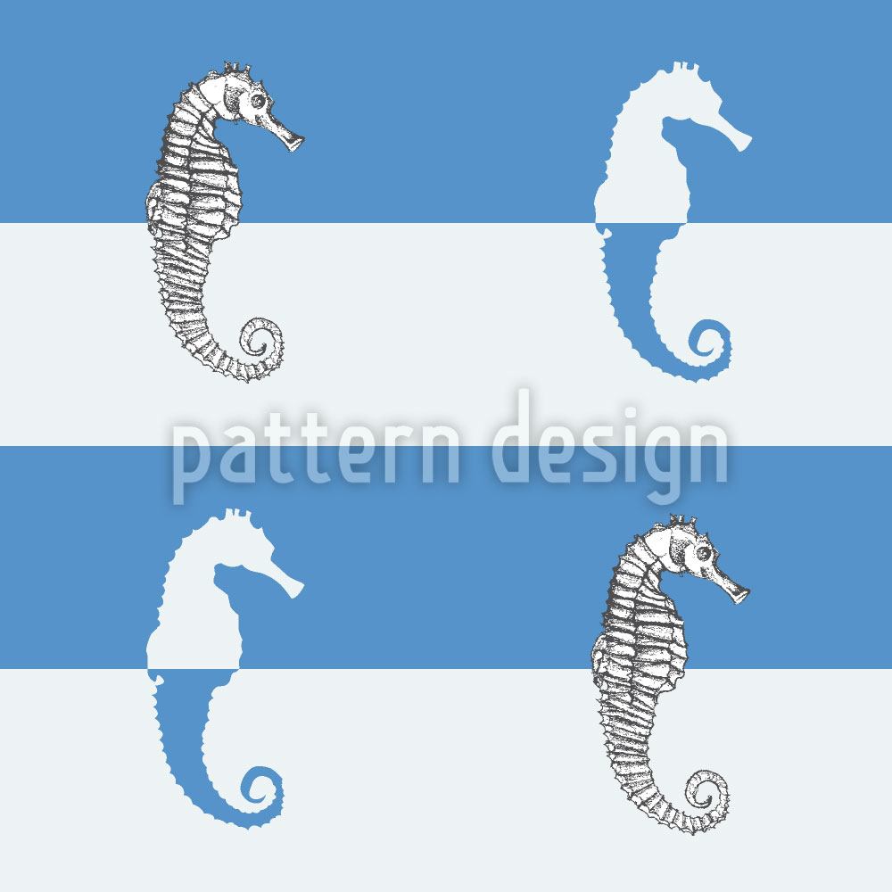 patterned-wallpaper-seahorses-on-blue-stripes