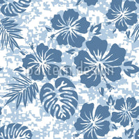 patterned-wallpaper-hawaiian-hibiscus-blue