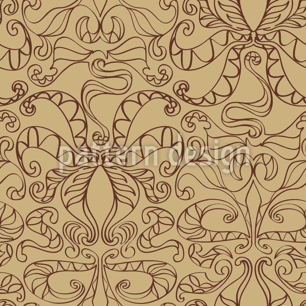 patterned-wallpaper-spiritual-loops-beige