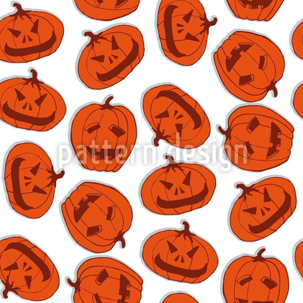 patterned-wallpaper-pumpkin-heads-white