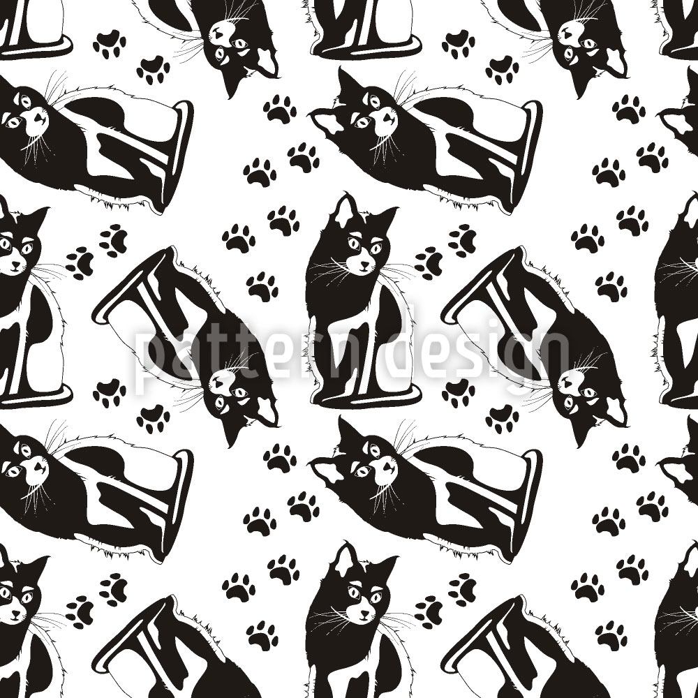 patterned-wallpaper-cats-on-their-watch