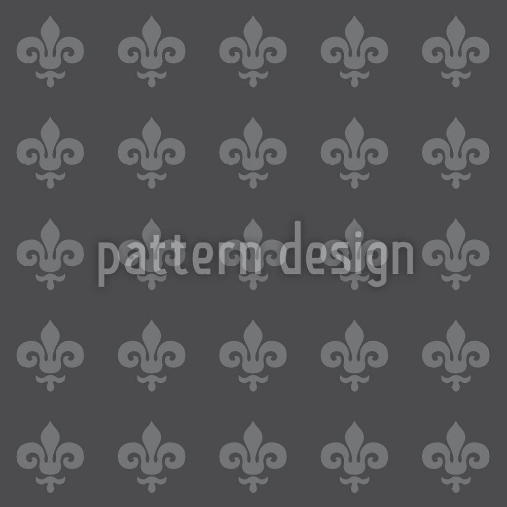 patterned-wallpaper-fleur-de-lis-grey