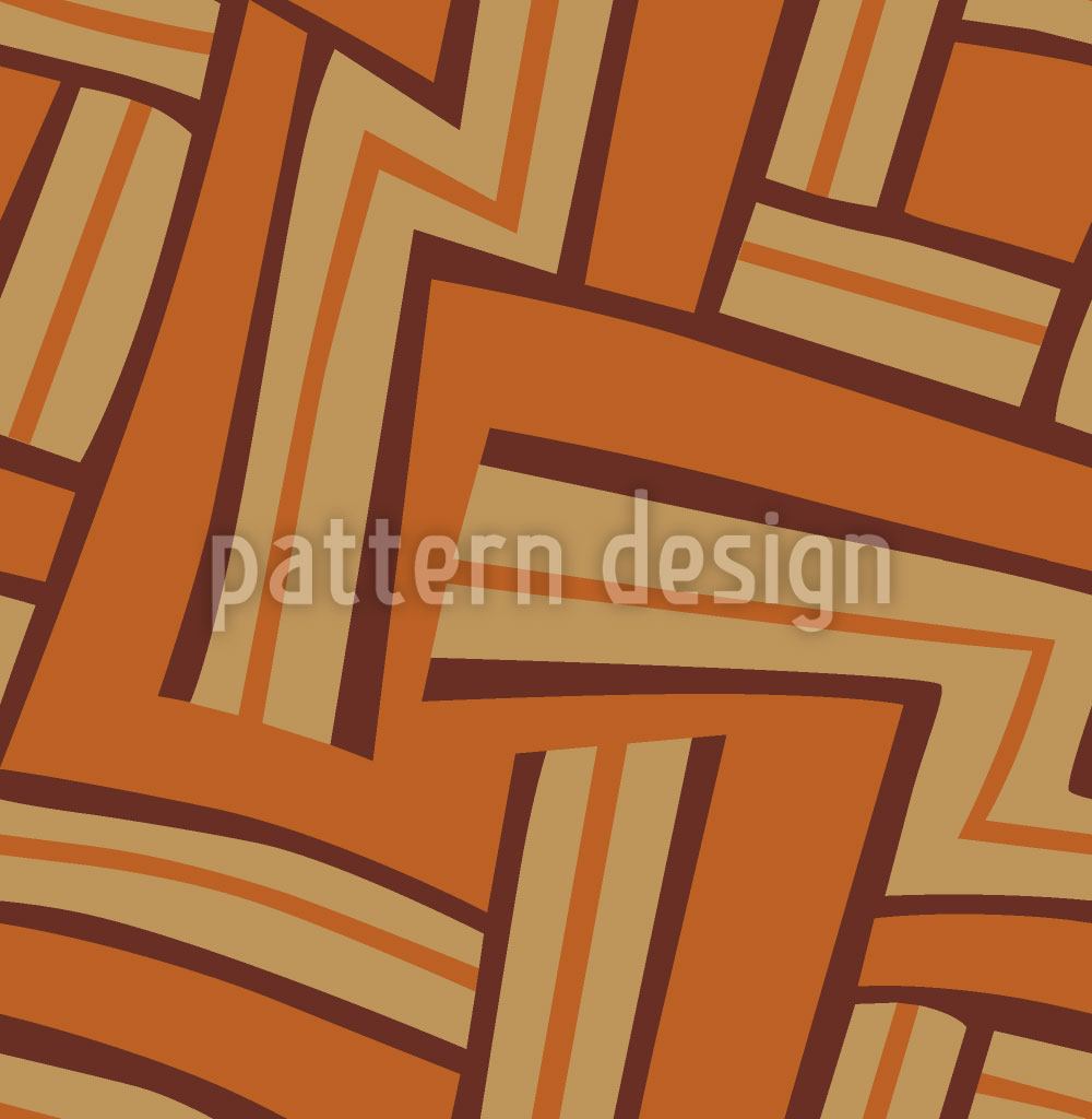 patterned-wallpaper-maze-brown