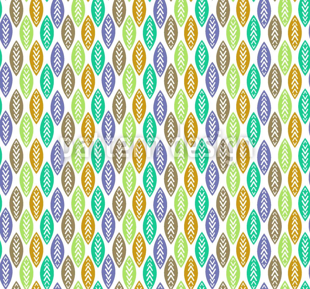 patterned-wallpaper-leaves-in-navaho-forest