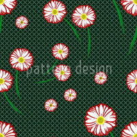 patterned-wallpaper-gerbera-blossoms