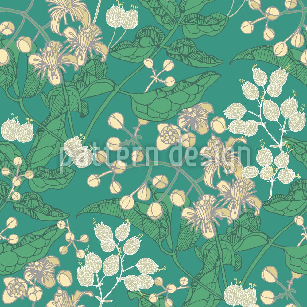 patterned-wallpaper-bladder-campion-and-clematis