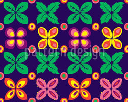 patterned-wallpaper-flower-bed-round