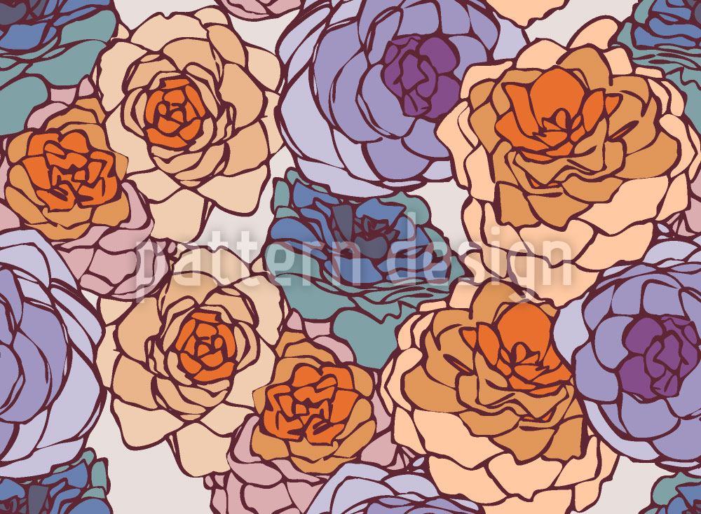 patterned-wallpaper-rose-art-nouveau