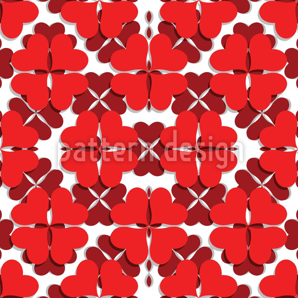 patterned-wallpaper-shamrock-in-red