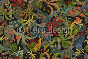 patterned-wallpaper-leaves-in-the-forest