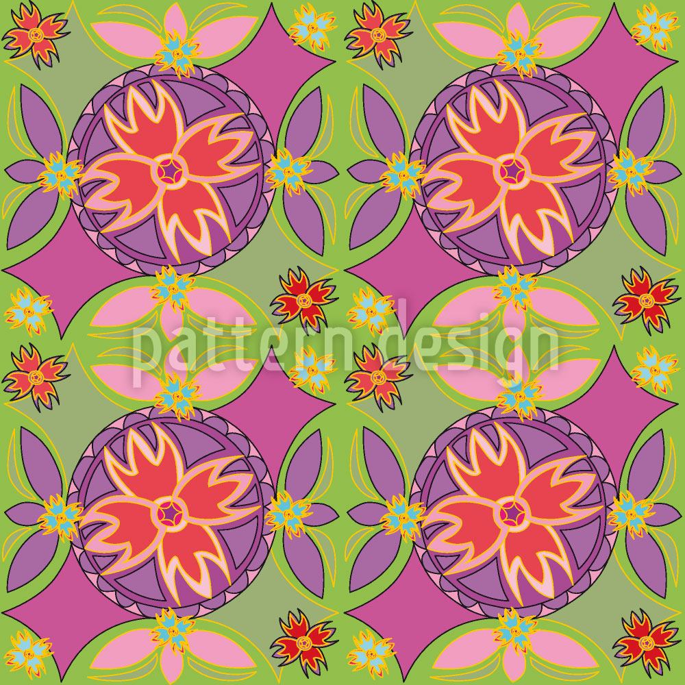 patterned-wallpaper-floral-circles