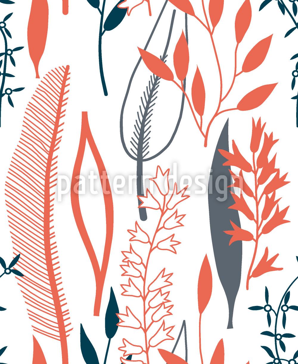 patterned-wallpaper-leaves-silhouettes