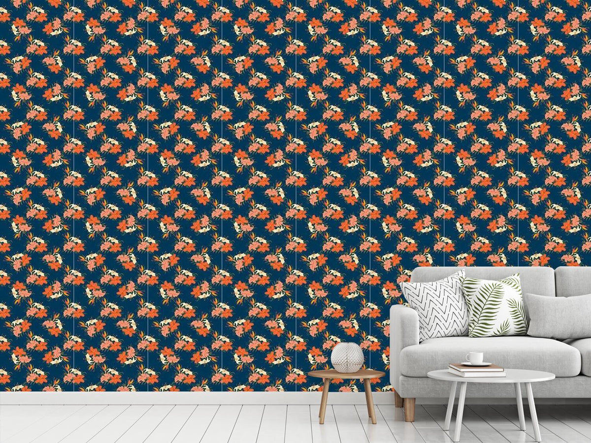 patterned-wallpaper-fire-lily-ii