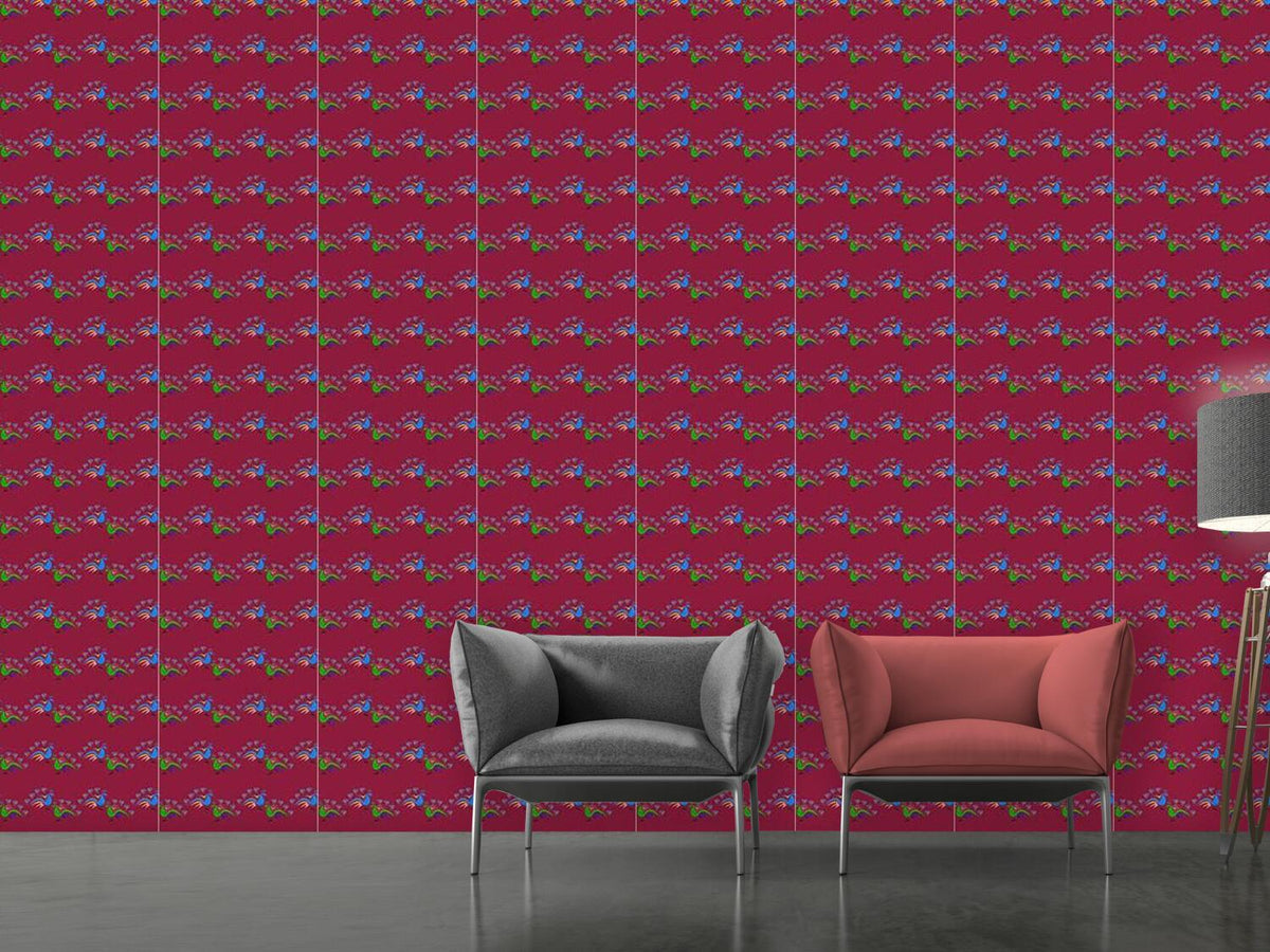 patterned-wallpaper-peacocks-dance