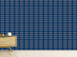 patterned-wallpaper-attracting-butterflies-in-blue