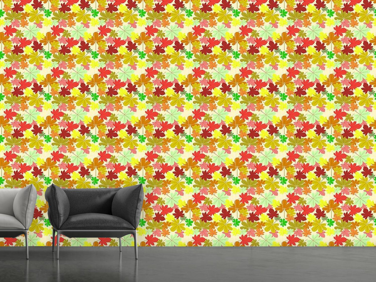 patterned-wallpaper-carpet-of-leaves