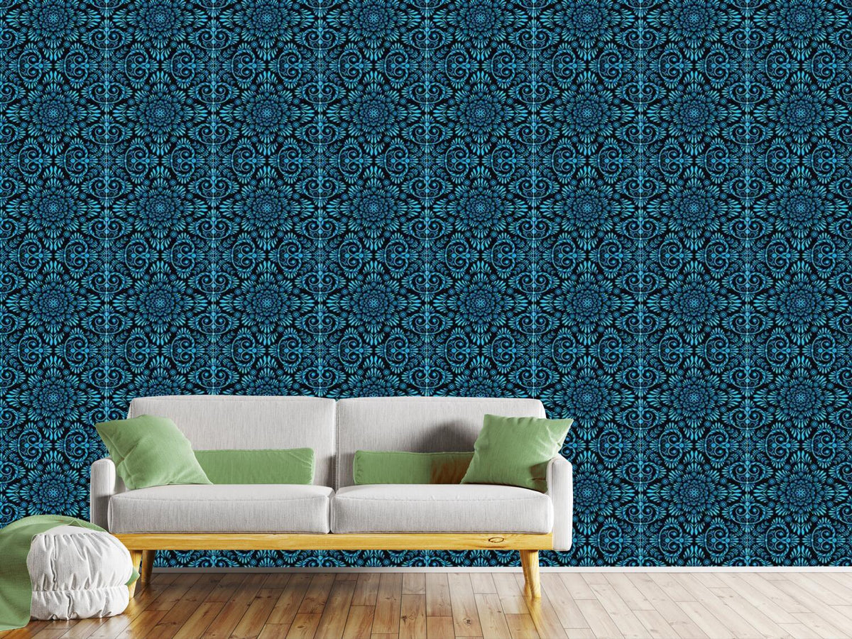 patterned-wallpaper-blue-bloom