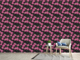 patterned-wallpaper-clematis-dream-garden-at-night