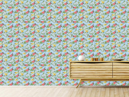 patterned-wallpaper-mixed-bouquet