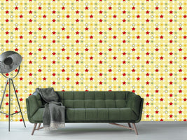 patterned-wallpaper-stars-and-circles