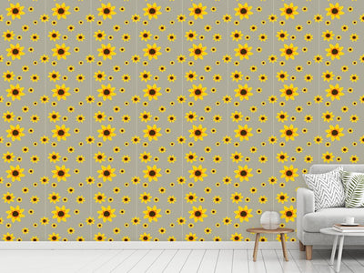 patterned-wallpaper-sunflowers