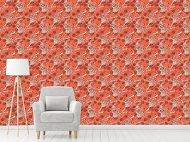 patterned-wallpaper-apricot-flora