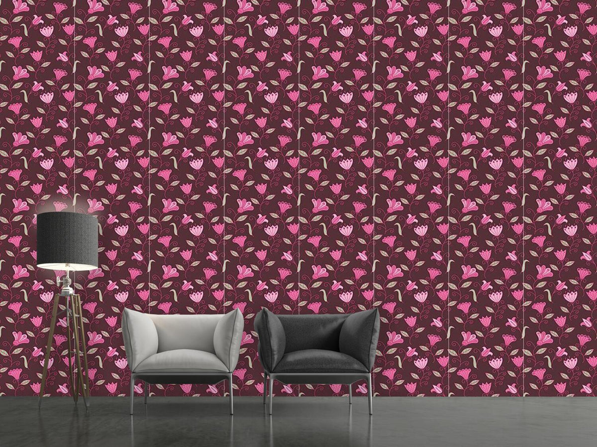 patterned-wallpaper-fairytale-magic-flowers