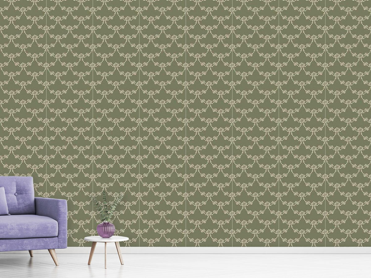 patterned-wallpaper-english-roses-green