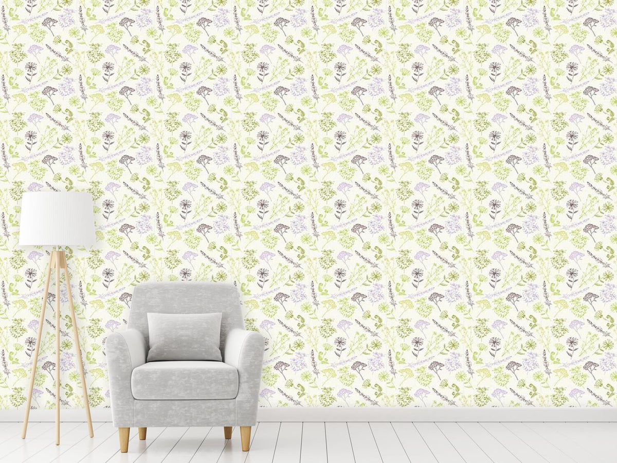 patterned-wallpaper-healing-flowers