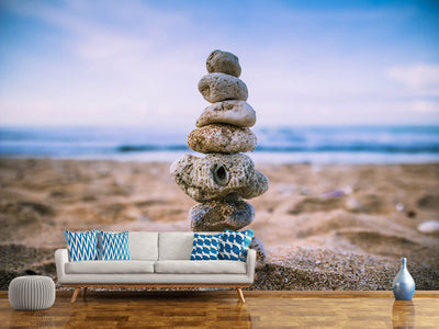 photo-wallpaper-stone-pile-on-the-beach