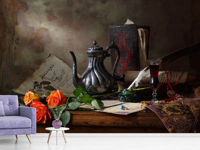 photo-wallpaper-still-life-with-teapot-and-roses