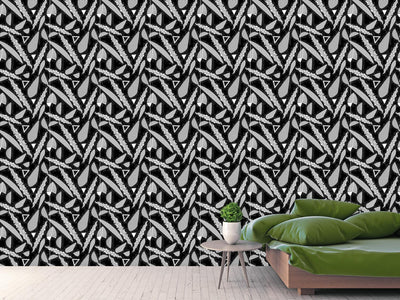 patterned-wallpaper-stripe-fantasy-leaves