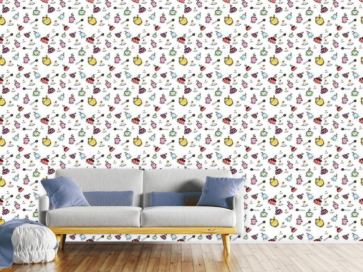 patterned-wallpaper-tea-time-with-friends