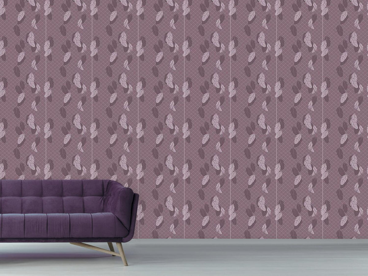 patterned-wallpaper-gentle-feathers-brown