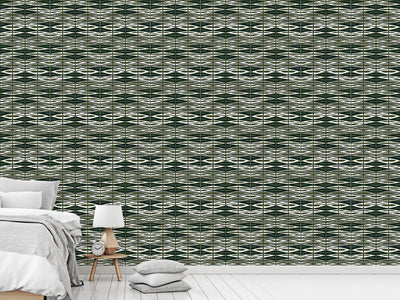 patterned-wallpaper-chequered-garden-green