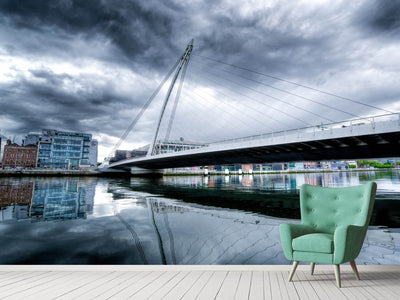 photo-wallpaper-samuel-beckett-bridge-with-clouds