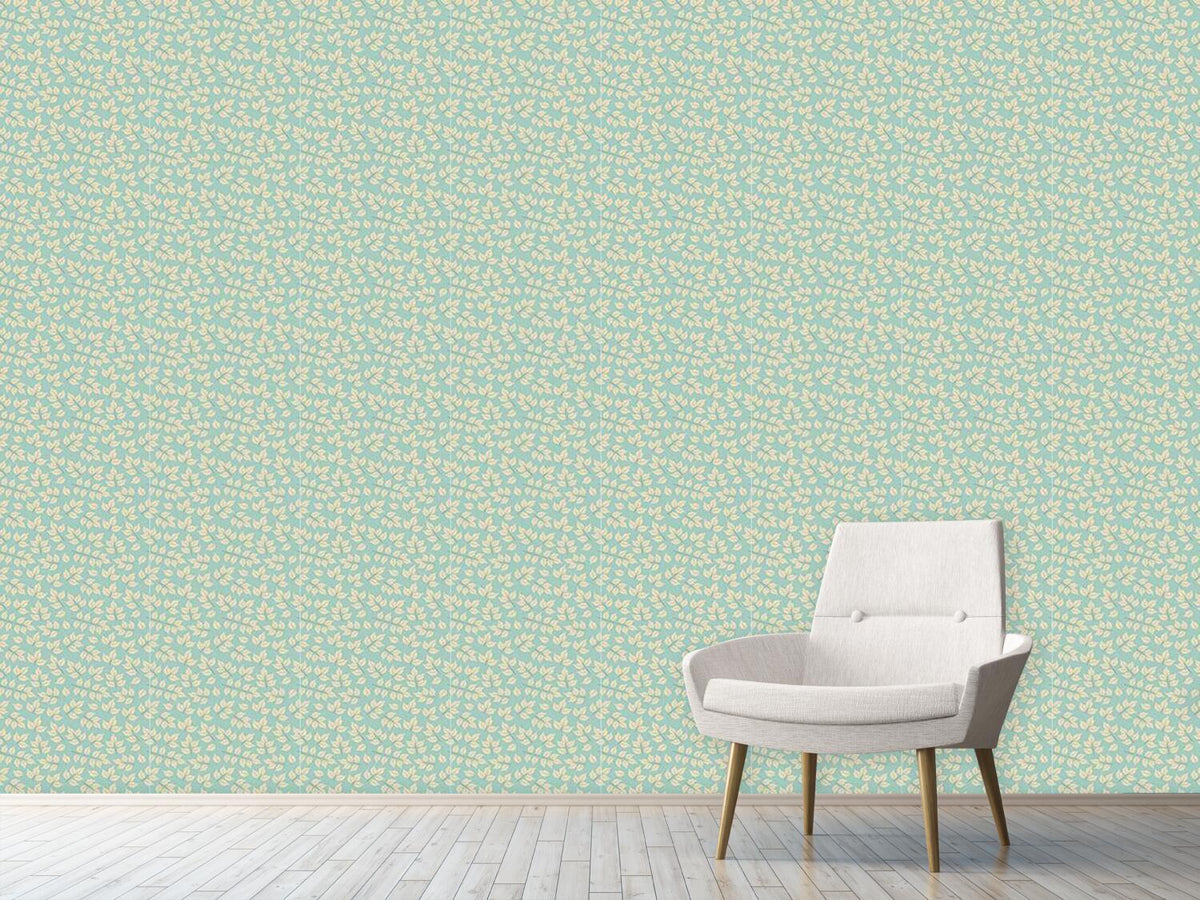 patterned-wallpaper-maple-leaves-in-winter-dress